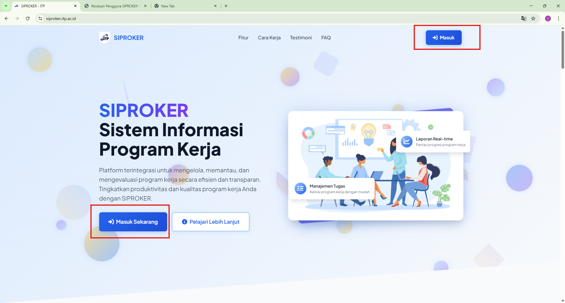 Button Masuk Sebelum Login